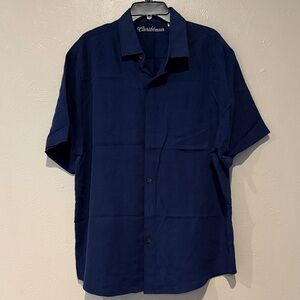 Caribbean Men's Navy Button-Down Shirt